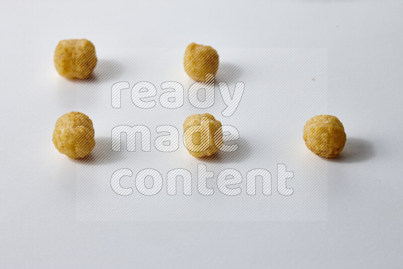 Puffs snacks on white background