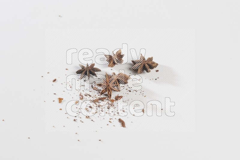 Star anise on a white background