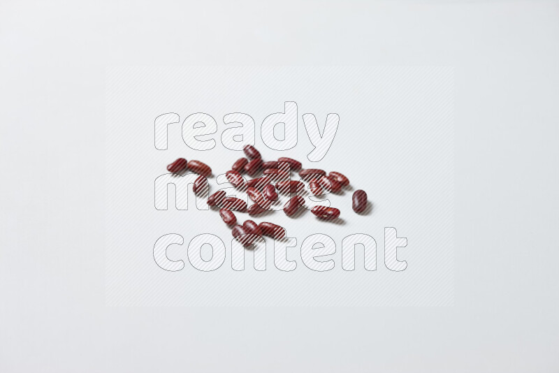 Red kidney beans on white background