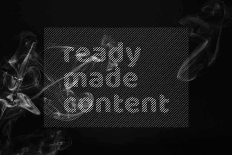 Motion of wavy smoke isolated on dark background