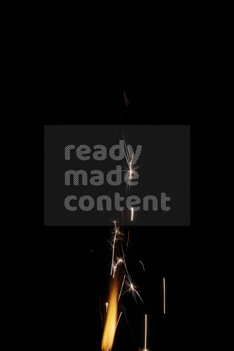 Sparkler candle isolated on black background