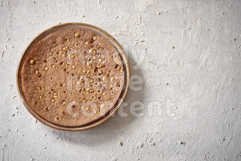 Basbousa in a light setup