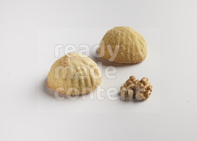 Two Pieces of Maamoul direct on white background