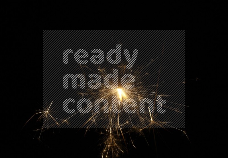 Sparkler candle isolated on black background