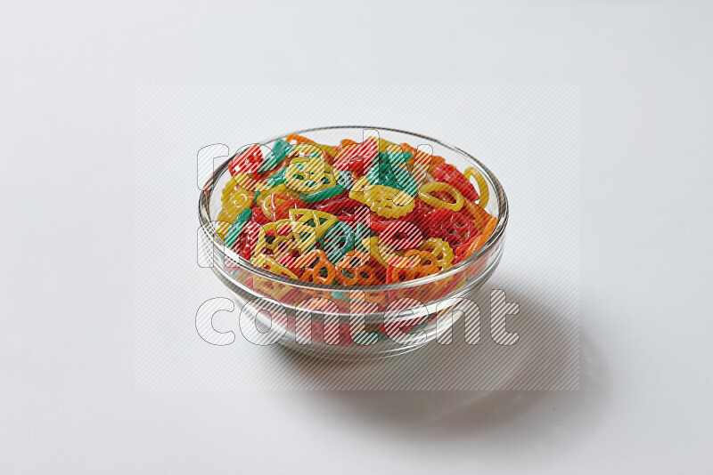 Snacks on white background