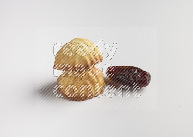 Two Pieces of Maamoul direct on white background