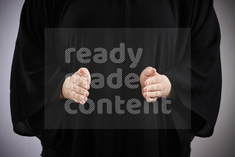 Woman hands gesturing sign language