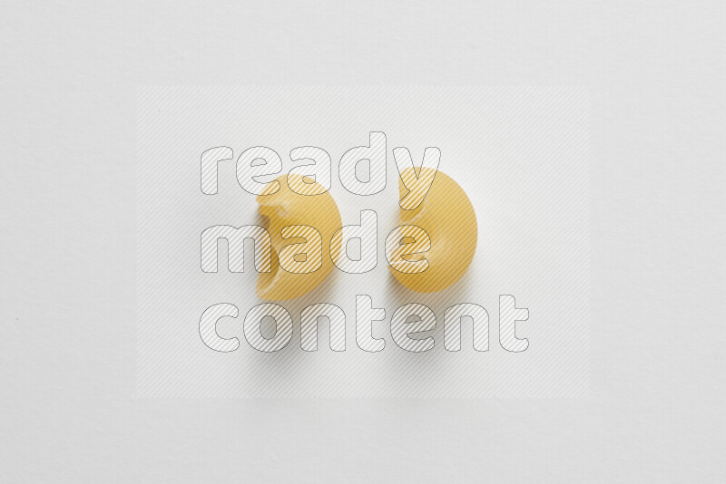 Pipe pasta on white background