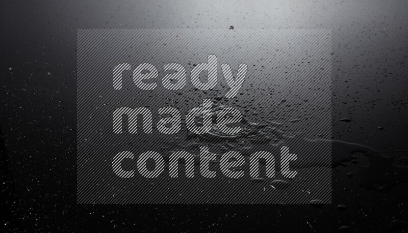 water drops, and droplets on black background