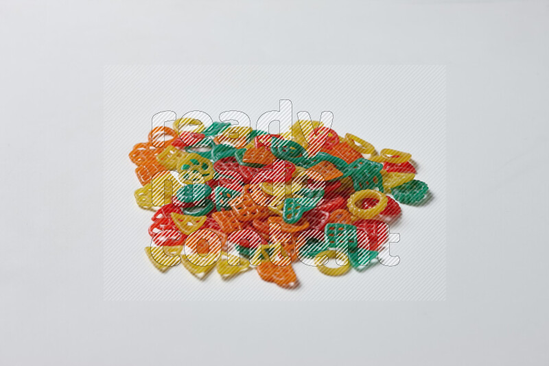 Snacks on white background