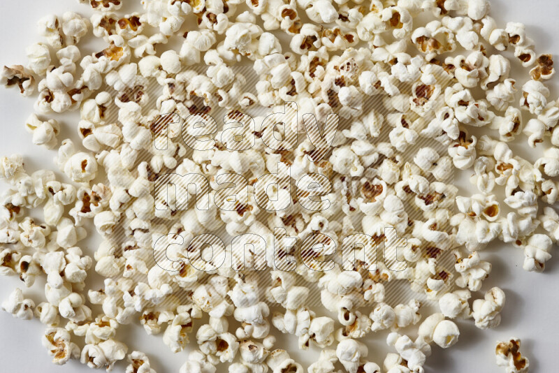 Popcorn snacks on white background