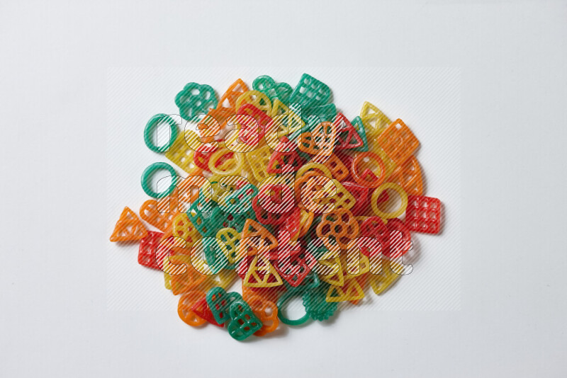 Snacks on white background