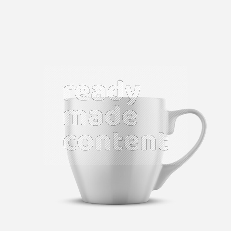 Ceramic glossy mug mockup isolated on white background 3d rendering
