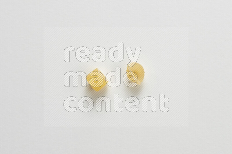 Different pasta types on white background
