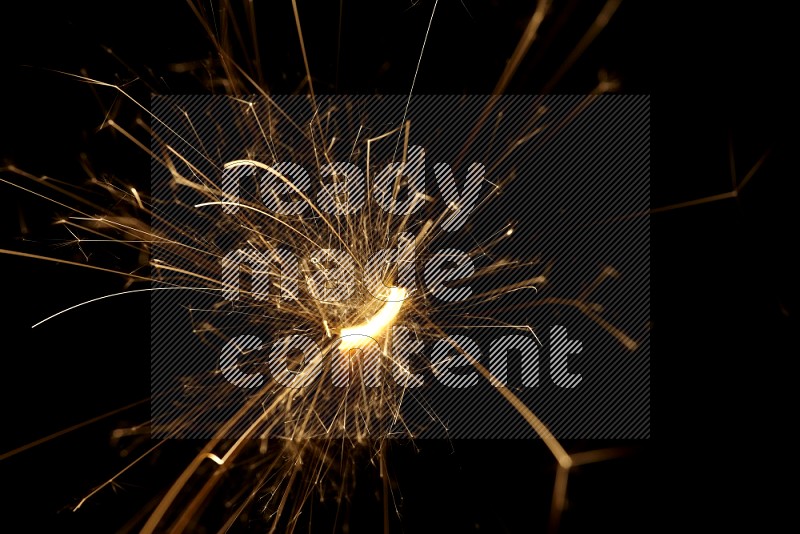 Sparkler candle isolated on black background