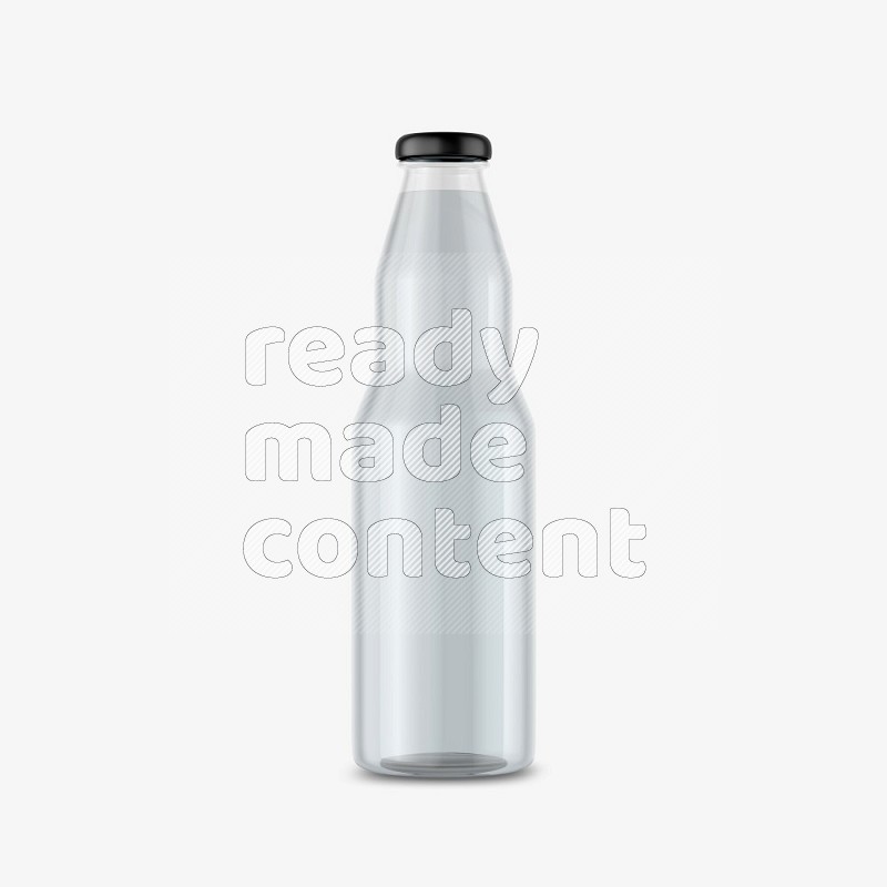 Plastic bottle mockup with black cap and no label isolated on white background 3d rendering