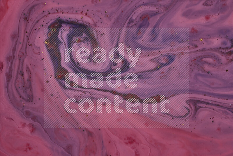 لقطة مقربة لأنماط دوامية باللون الأزرق والأحمر مع جزئيات ملونة