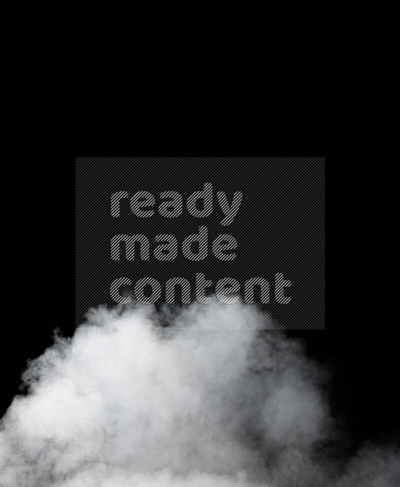 irregular white smoke on black background.