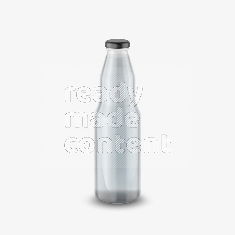 Plastic bottle mockup with black cap and no label isolated on white background 3d rendering