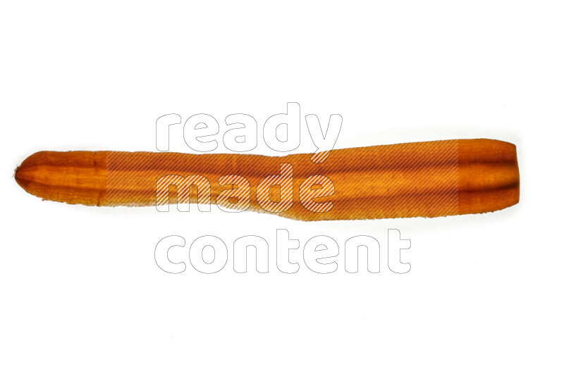 Carrots slices on illuminated white background