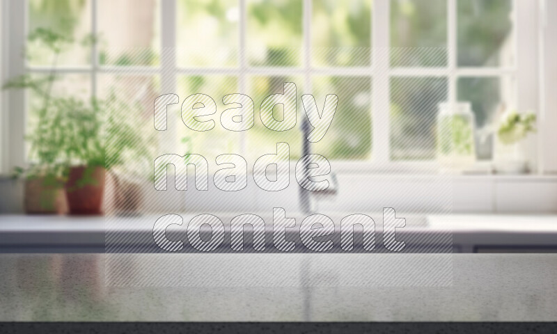 Kitchen tabletop with kitchen view