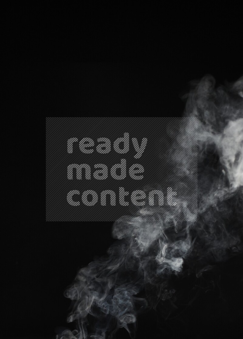Heavy smoke isolated on black background