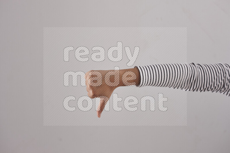 Woman hands gesturing sign language