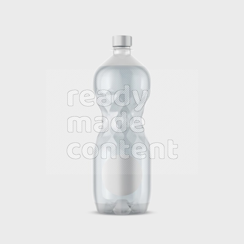 Plastic bottle mockup with a label isolated on white background 3d rendering