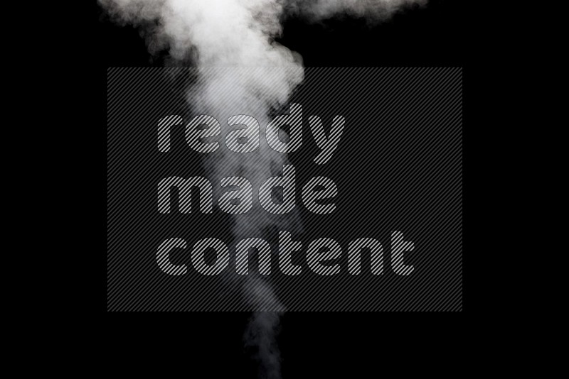 irregular white smoke on black background.