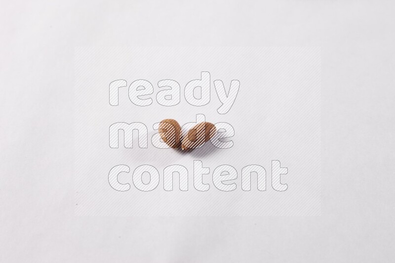 Almonds on white background