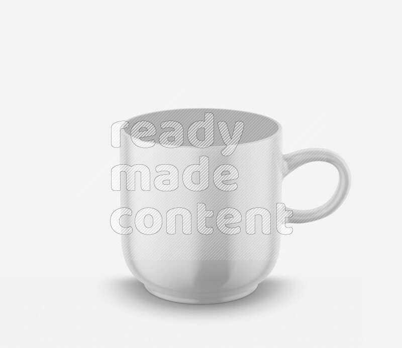 Ceramic glossy mug mockup isolated on white background 3d rendering