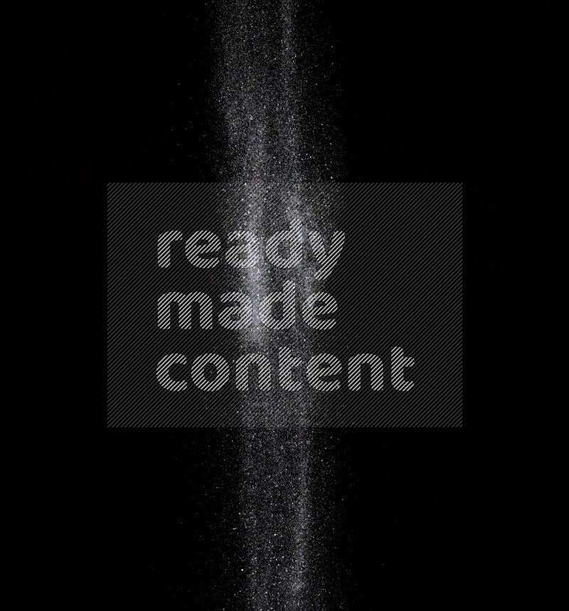 Silver glitter powder isolated on black background