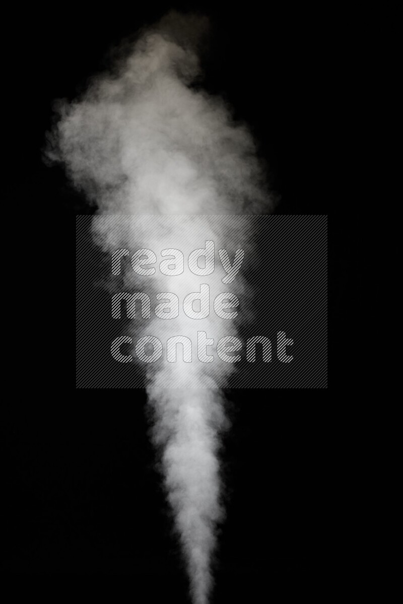 irregular white smoke on black background.