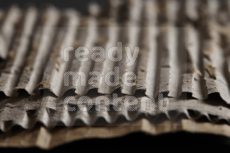 Cardboard on black background