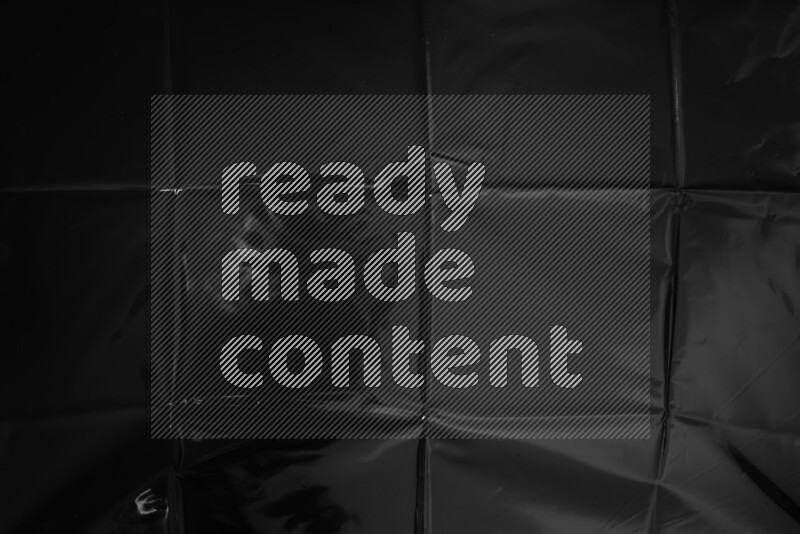 Plastic wrap texture on black background