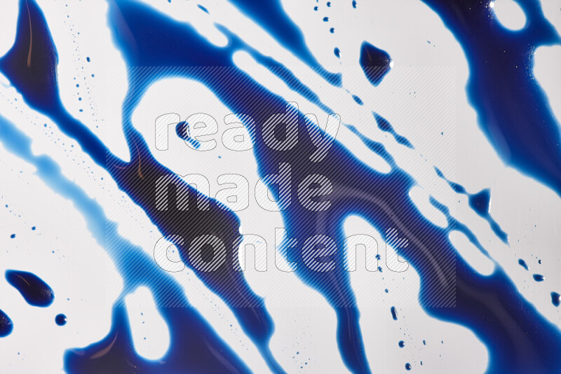 Close-ups of abstract blue paint texture in different shapes