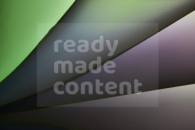 An abstract art piece displaying smooth curves in cold gradients created by colored light