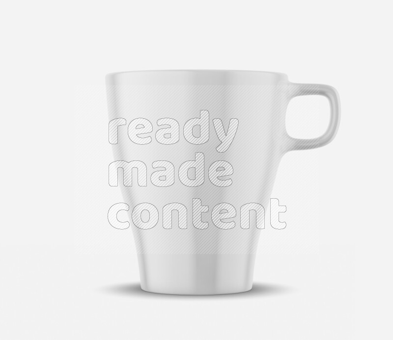 Ceramic glossy mug mockup isolated on white background 3d rendering