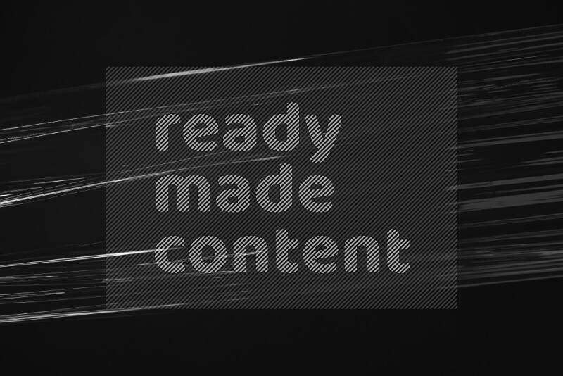 Plastic wrap texture on black background