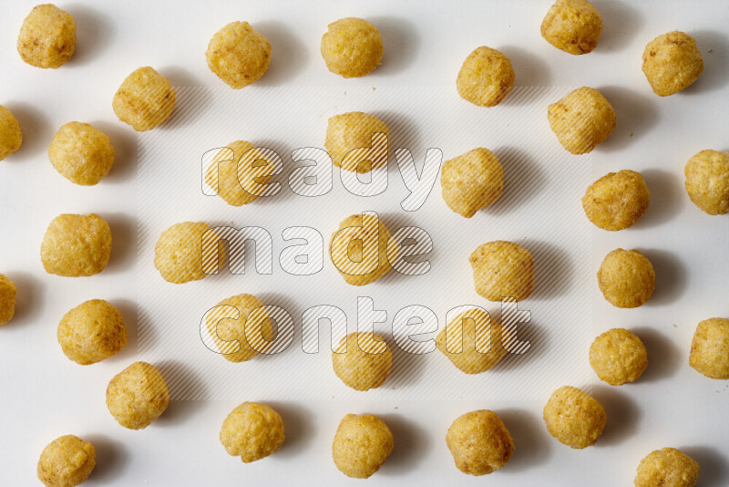 Puffs snacks on white background