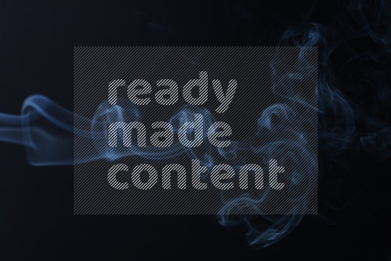 Wavy smoke motion in blue