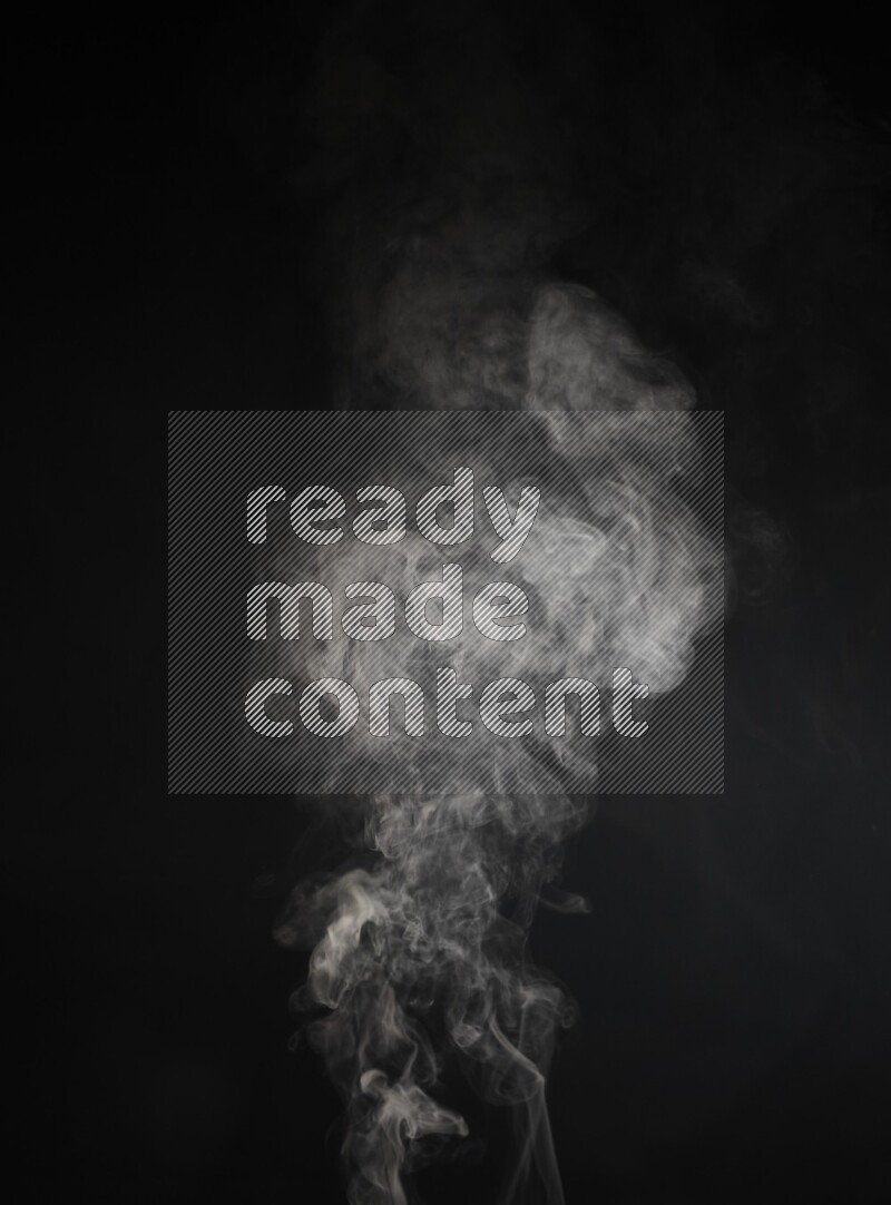 Heavy smoke isolated on black background