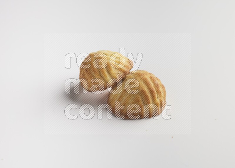 Two Pieces of Maamoul direct on white background