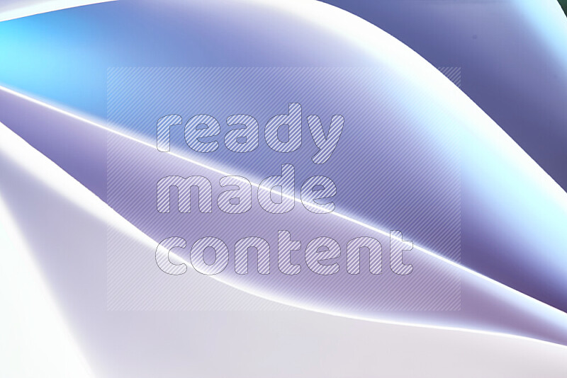 This image showcases an abstract paper art composition with paper curves in blue and white gradients created by colored light