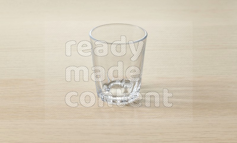 Empty Glass on Oak Wooden Flooring, 15 degrees
