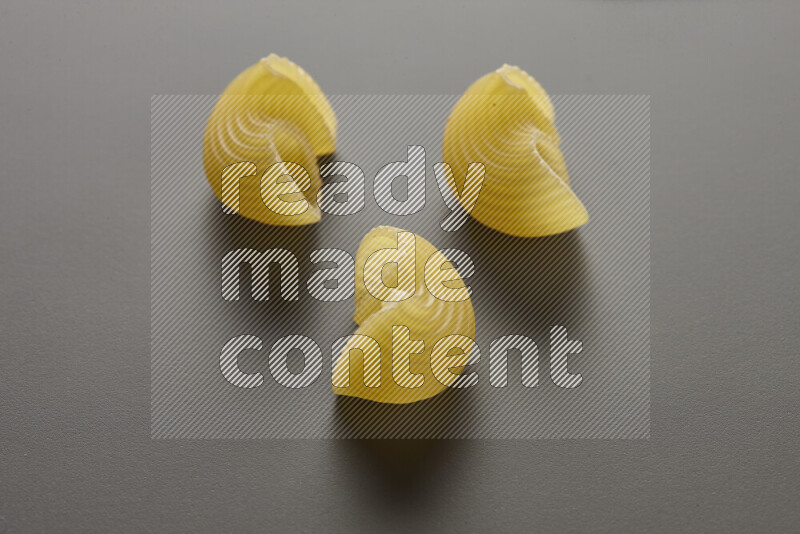Pipe pasta on grey background