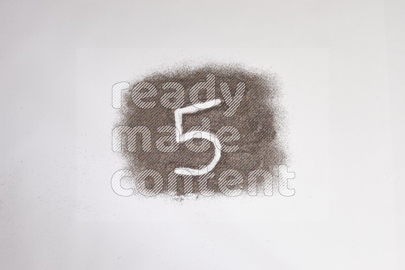 Numbers written with glitter on white background