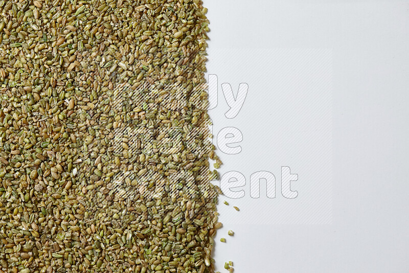 Freekeh on white background