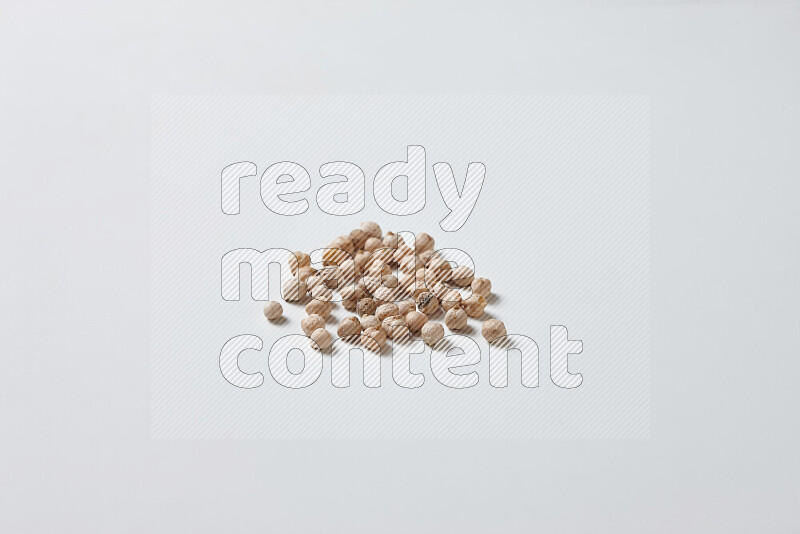 Chickpeas on white background