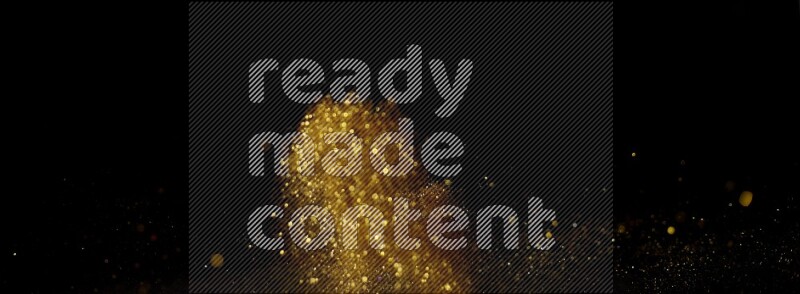 Gold glitter powder isolated on black background